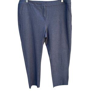 Amanda + Chelsea Womens Grey Flat Front Stretch Cropped Vented Hem Dress Pants X